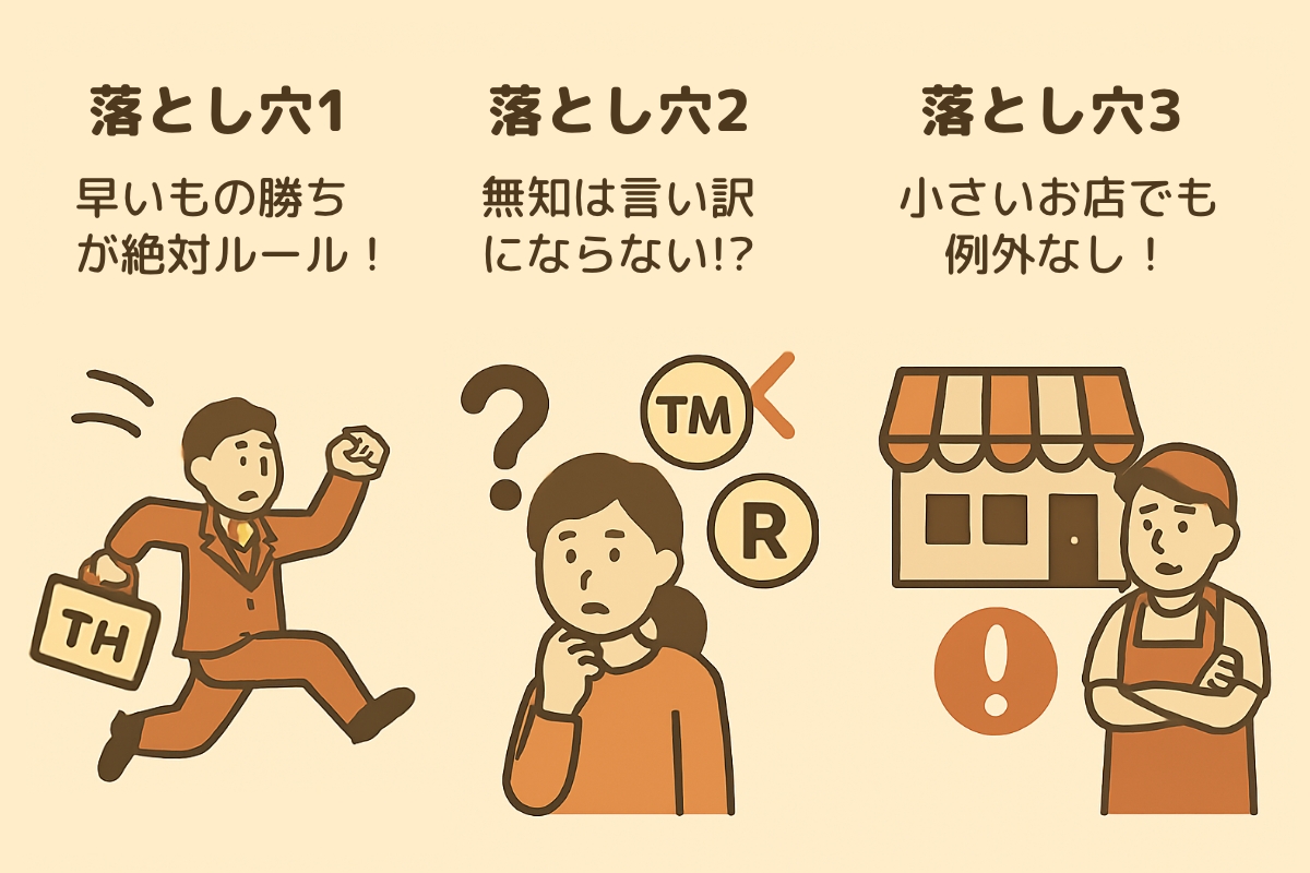 どうしてこんなことが起こるの?商標の3つの落とし穴